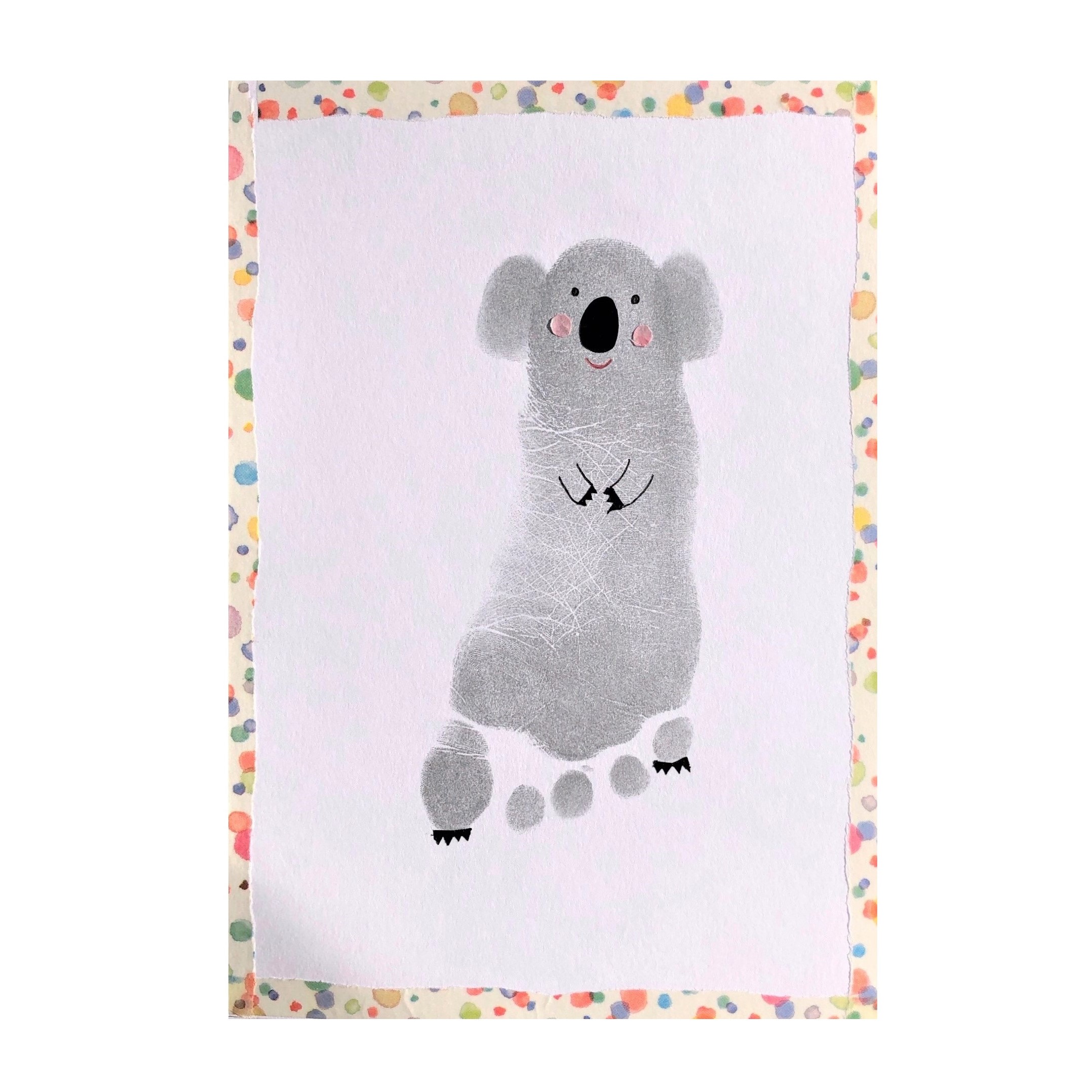 コアラ 足形 赤ちゃんの 今 を残す手形アートpetapeta Art